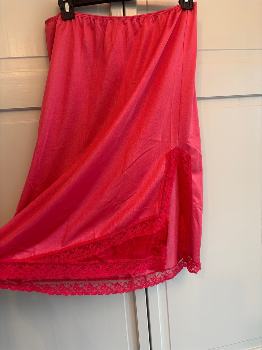 Vtg Pink Lace Slip skirt by Movie Star